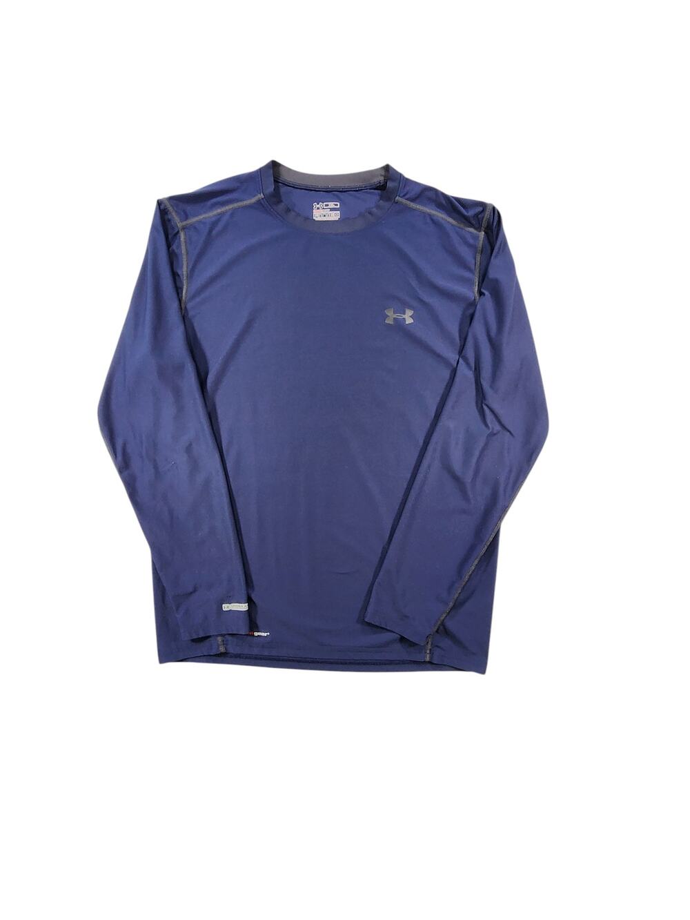 Under Armour HeatGear Fitted Long Sleeve Athletic Shirt Mens XL Blue Performance